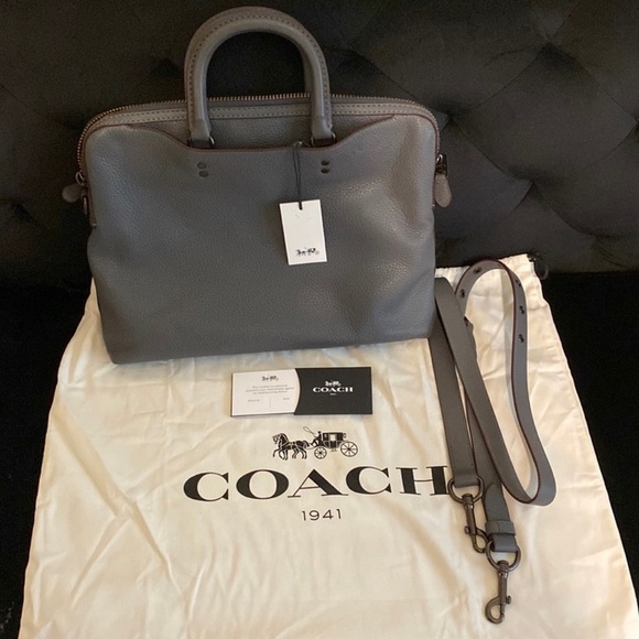Coach Handbags - Coach 1941 Grey Leather Briefcase